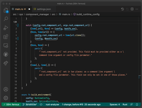 螢幕截圖：顯示快速 IDE 意見回饋