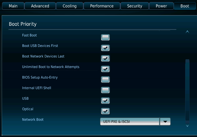 Aptio V BIOS 启动优先级