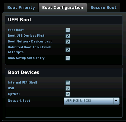 Visual BIOS Boot Configuration