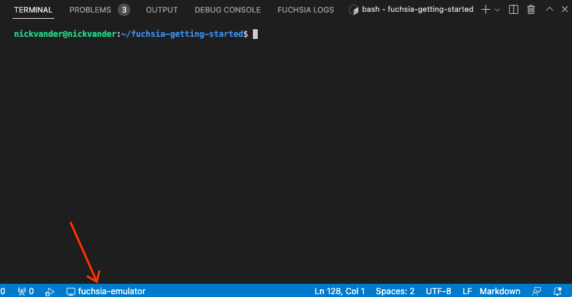 這張圖顯示如何將 Fuchsia VS Code 擴充功能連結至 Fuchsia 裝置。